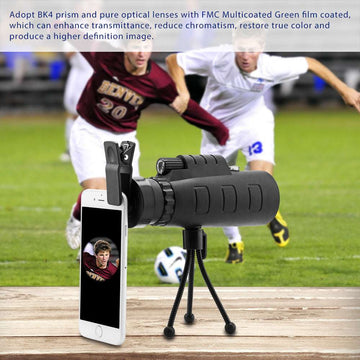 10X HD Optical Monocular Telescope with Phone Clip & Tripod – BAK4 Prism Zoom Scope