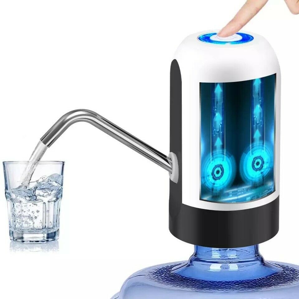 Water dispenser filling a glass with water