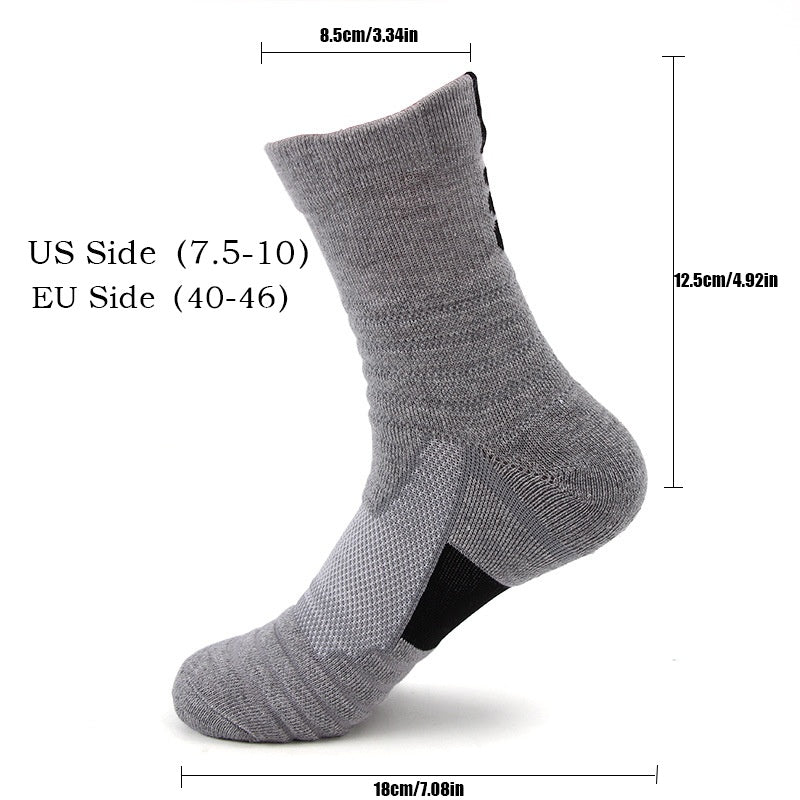 4 Pairs Compression Running Socks For Men Crew Athletic Hiking Wicking Anti Blister Cushioned Anti-odor And Breathable For Running Hiking Cycling Fitness