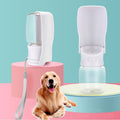Portable pet water bottle with a dog
