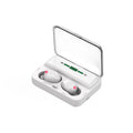Wireless earbuds in a charging case