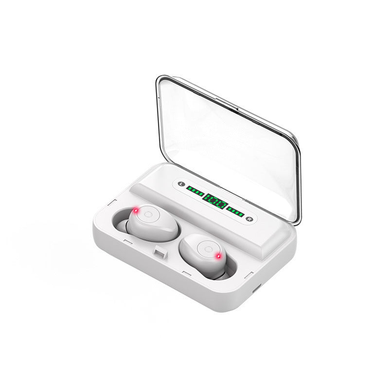 Wireless earbuds in a charging case