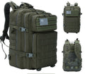 Green tactical backpack with American flag patch 