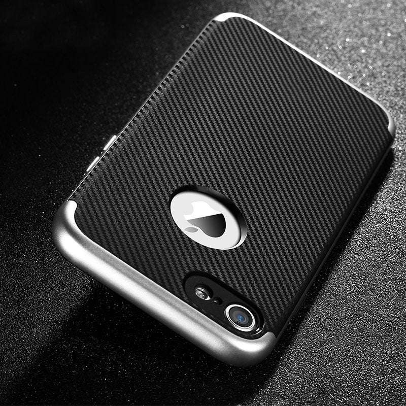Protective Carbon Fiber iPhone Case for iPhone 7 & 7 Plus – Slim Rubber Bumper Cover