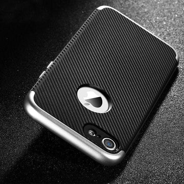 Protective Carbon Fiber iPhone Case for iPhone 7 & 7 Plus – Slim Rubber Bumper Cover