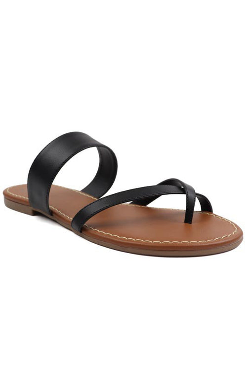 Multiple Band Toe Ring Flat Sandal
