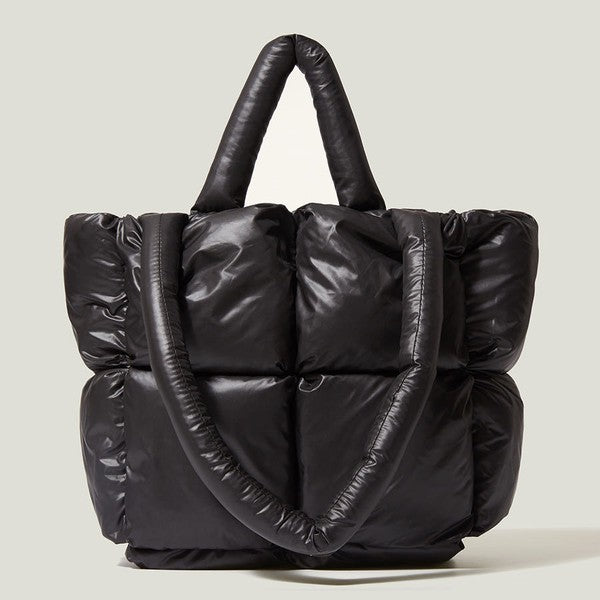 Women’s Puffer Tote Handbag – Lightweight Quilted Shoulder Bag for Everyday Use