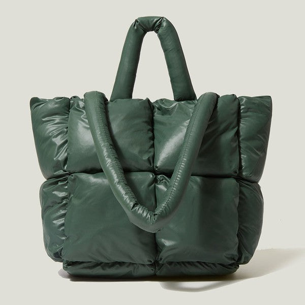 Women’s Puffer Tote Handbag – Lightweight Quilted Shoulder Bag for Everyday Use