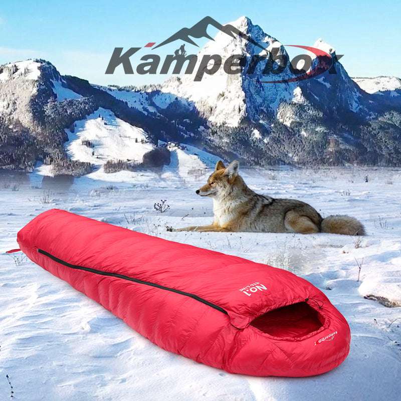 Kamperbox CW1100 Ultralight Winter Sleeping Bag – Compact 20D Nylon Cold Weather Sleeping Bag for Camping & Hiking
