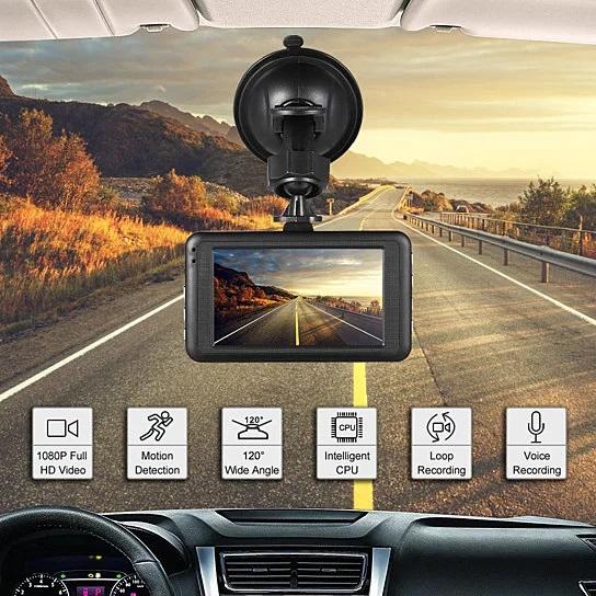 Black Box 1080P Dash Cam with G-Sensor, Loop Recording & 3.0” Display