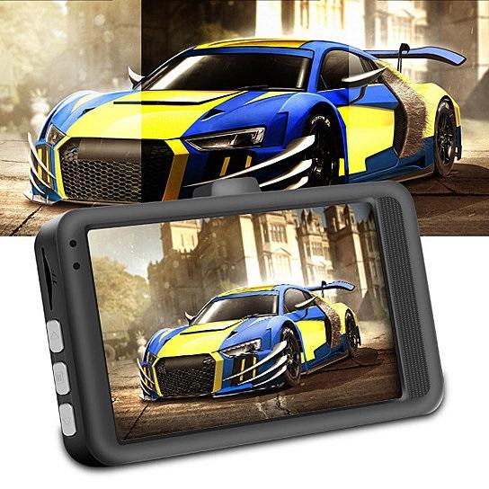 Phone case with a blue and yellow sports car design on a white background