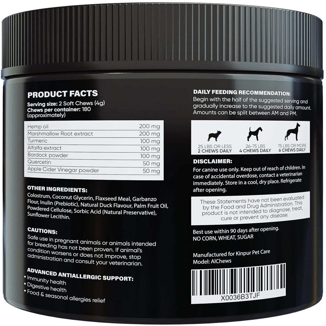 Natural Dog Allergy Chews With Omega Probiotics Apple Cider Vinegar Dog Allergy Relief Supplement Helps With Hot Spots Itchy Skin Seasonal And Food Dog Allergies 180 Allergy Chews For Dogs