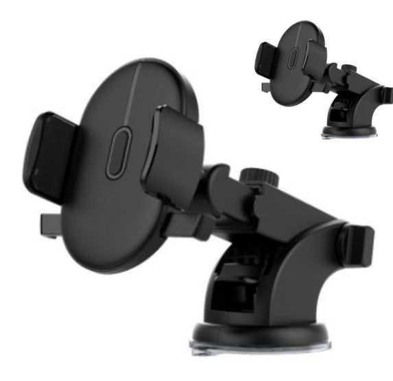 Black car phone holder with suction cup 