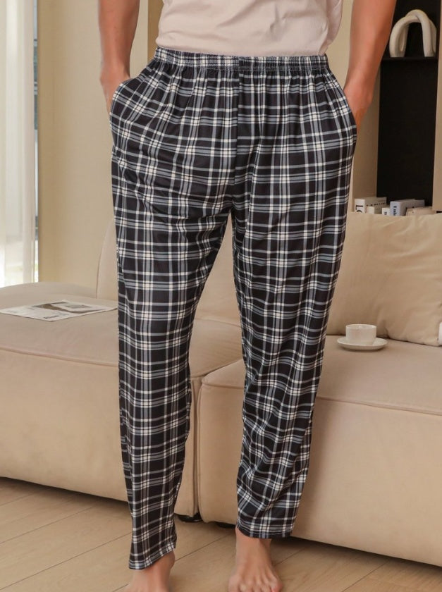 Ice Silk Fabric Single Stripe Pants Style, Pajamas