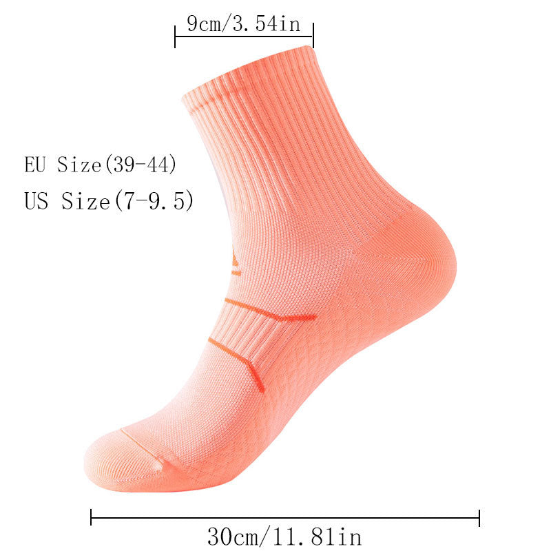 7 Pairs For Men Compression Running Hiking Socks Crew Athletic  Anti Blister Cushioned Anti-odor And Breathable For Running Hiking Cycling Fitness