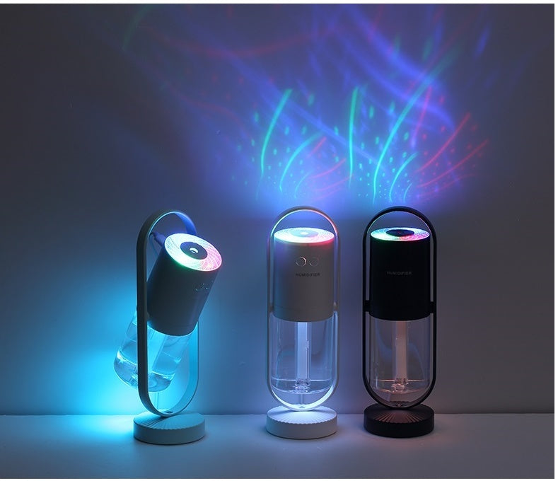 Magic Shadow USB Air Humidifier with Projection Night Light – Mini Ultrasonic Mist Maker for Home, Car & Office