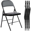 Leather Upholstered Folding Chair