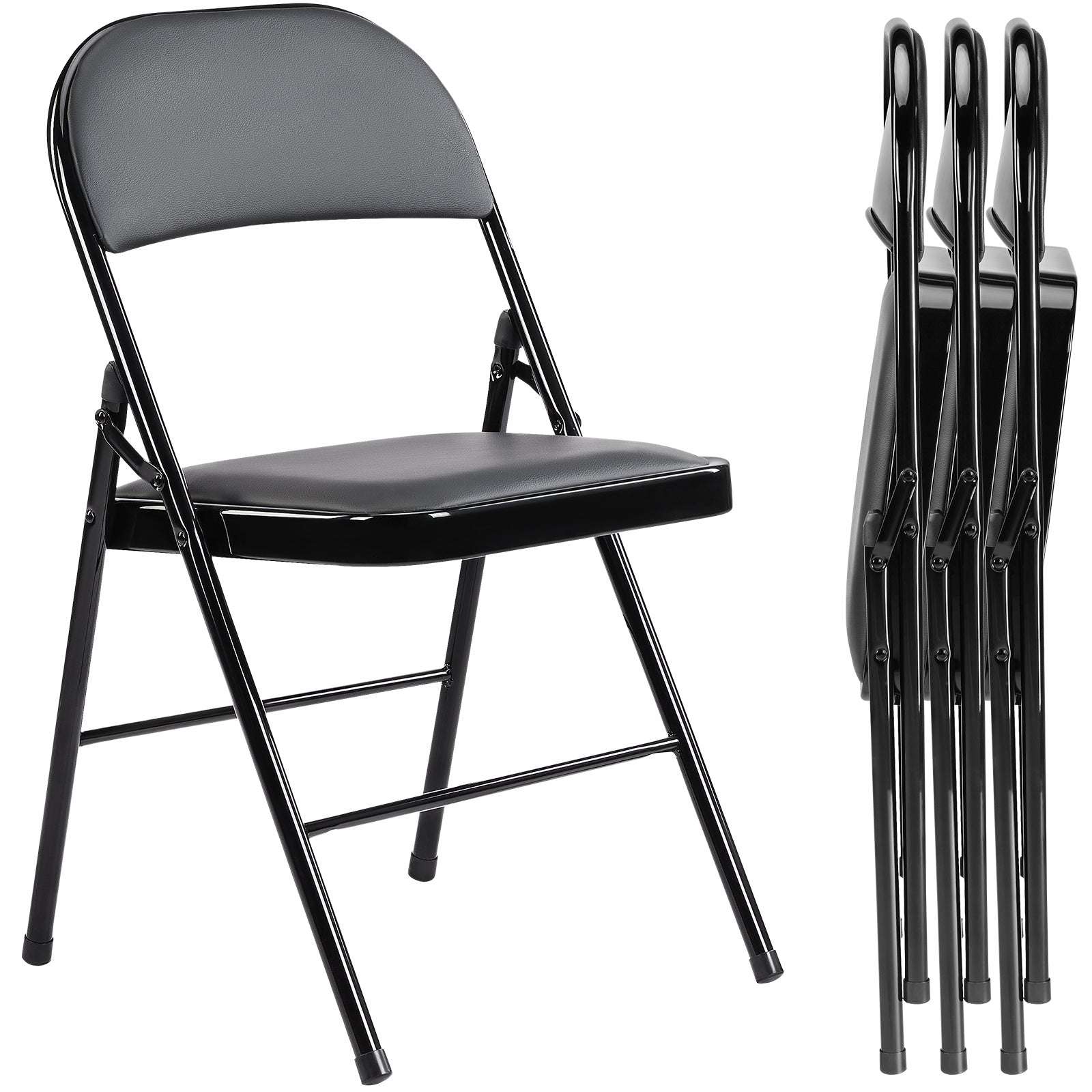 Leather Upholstered Folding Chair