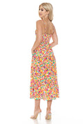 Women’s Floral Print Maxi Dress, Elegant Boho Floral-Midaxi A‑Line