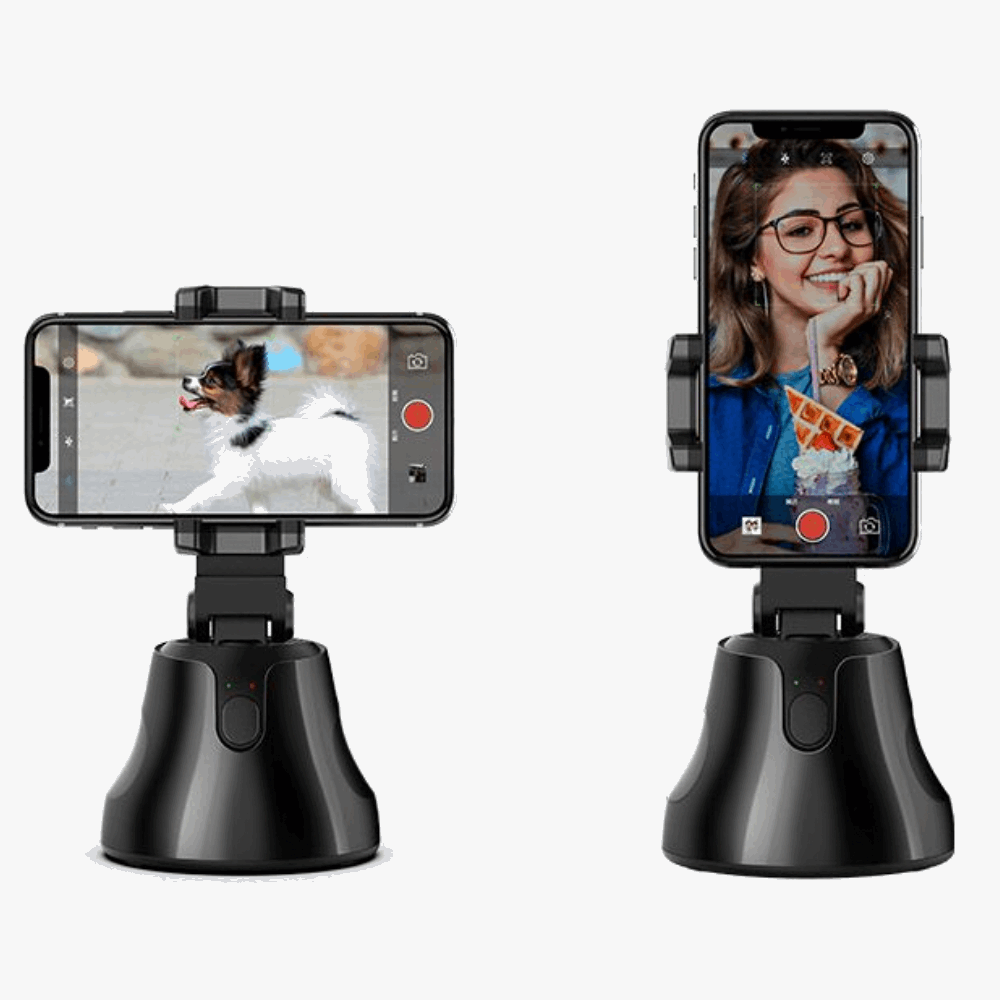 360° Auto Tracking Selfie Holder with Face Recognition – Smart Tripod Mount for Vlogging & Live Streaming