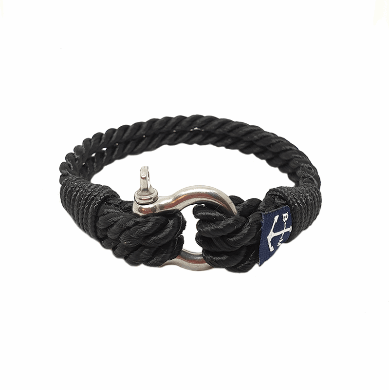 Kylemore Nautical Bracelet – Handmade Maritime Rope Bracelet with Stainless Steel Shackle