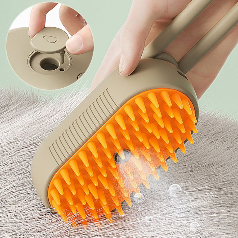 Electric spray massage comb with a cat using it