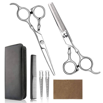 Hair Cutting Scissors Set, 6 Inch Hairdressing Thinning Shears For Hair Cutting