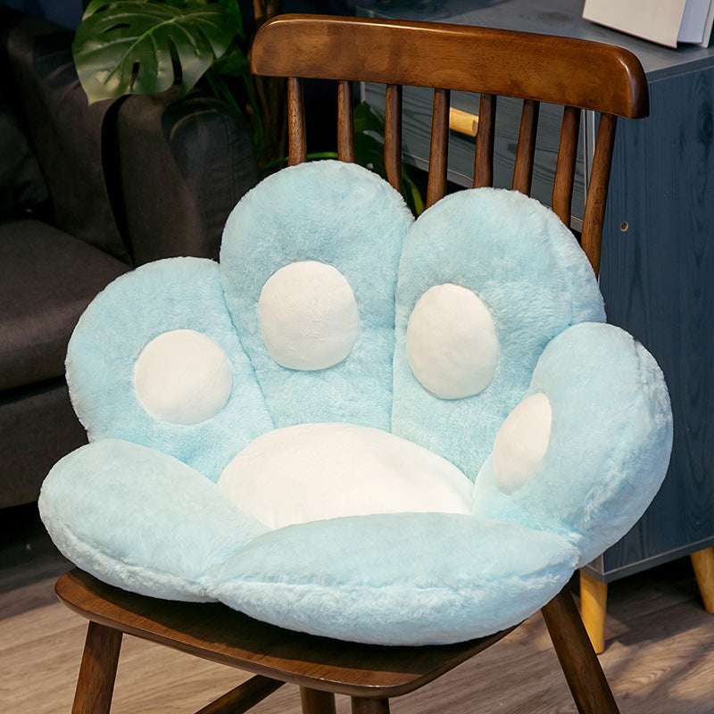 Cute Semi-Surrounded Paw Cushion – Plush Office Chair Floor Seat for Women & Teens