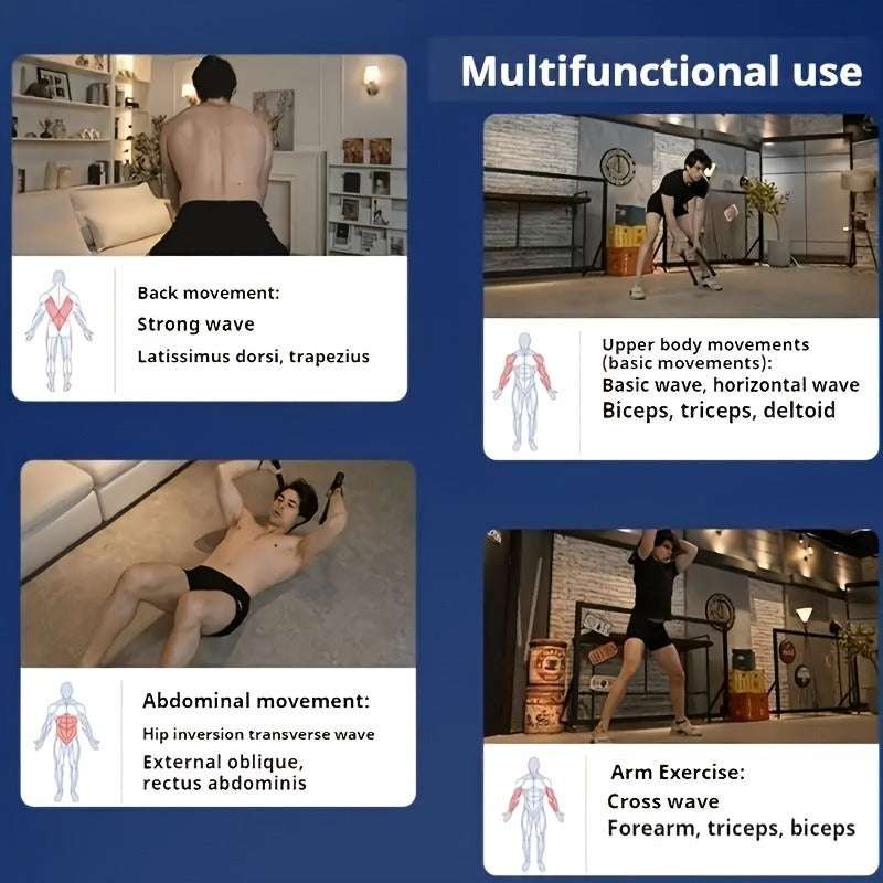 2pcs Stainless Steel Wireless Combat Training Stick - A Universal Strength And Muscle Exercise Fitness Tool With Strong Rebound Inertia, Suitable For Home Fitness