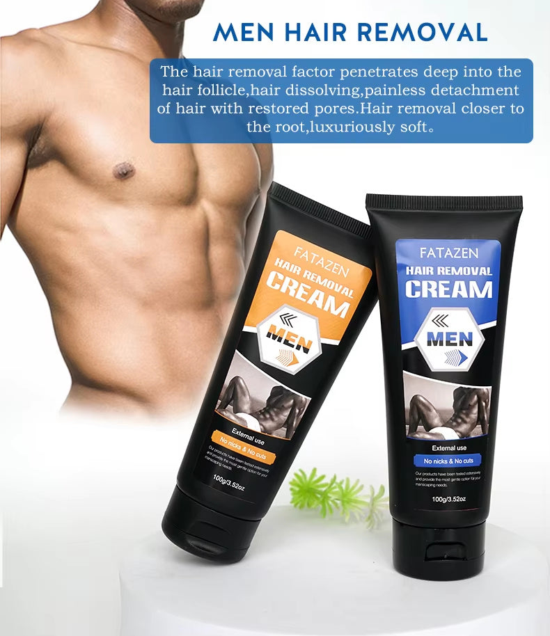 Fatazen Gentle Hair Removal Cream tube on neutral background