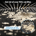 Cat litter being used between two layers 