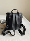Black backpack Women’s Fashion Travel Backpack – Trendy Large Capacity PU Leather Bag

