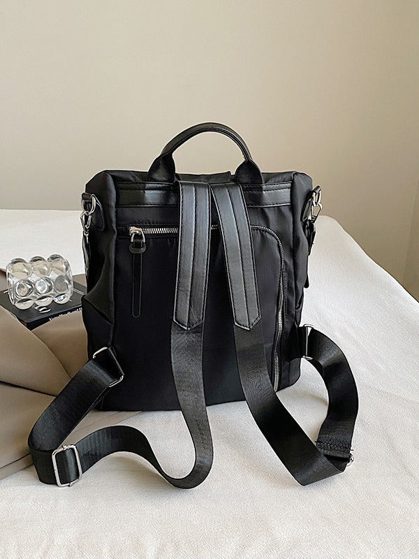 Black backpack Women’s Fashion Travel Backpack – Trendy Large Capacity PU Leather Bag


