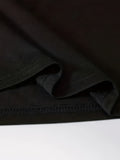Lightweight men's black printed shirt on hanger

