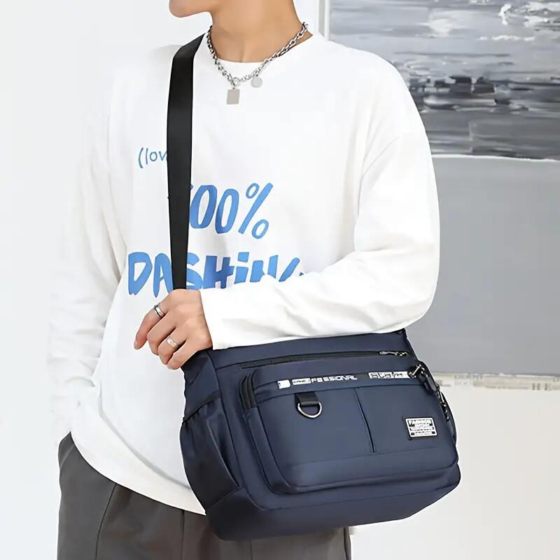 Large-Capacity Waterproof Men’s Backpack – Business Casual Multi-Pocket Messenger & Shoulder Bag