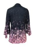 Casual printed lapel collar t-shirt side view

