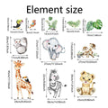Wall Stickers Decals Animal Jungle Forest Train Kids Room Nursery Decor Peel & Stick