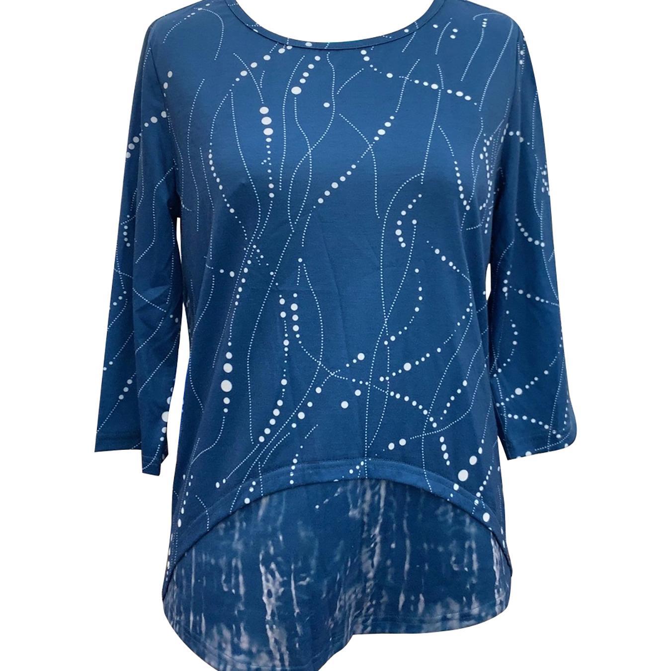 Casual fit digital print ladies t-shirt side view

