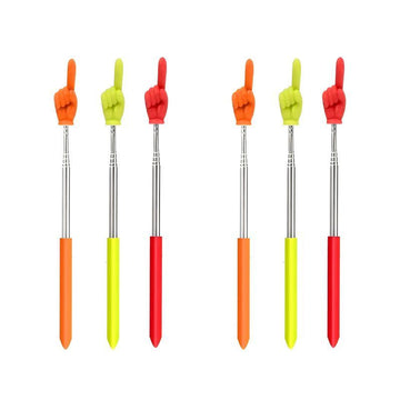 6-Piece Finger Pointer Teaching Kit – Multi-Color Retractable Pointers for Kids & Classroom Presentations