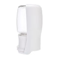 White shin guard with clear plastic cover