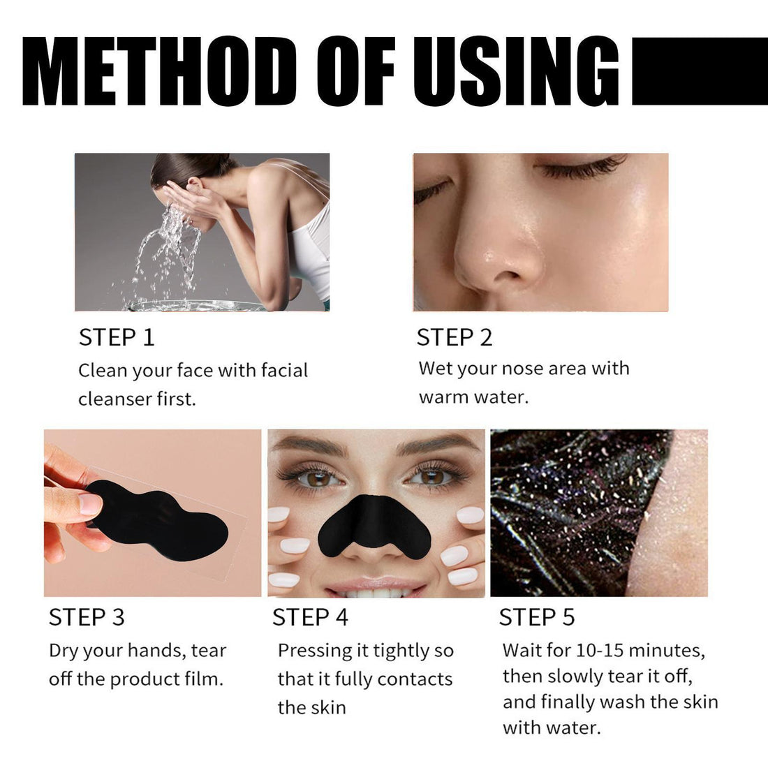 10 Pcs Blackhead Nose Patches pack