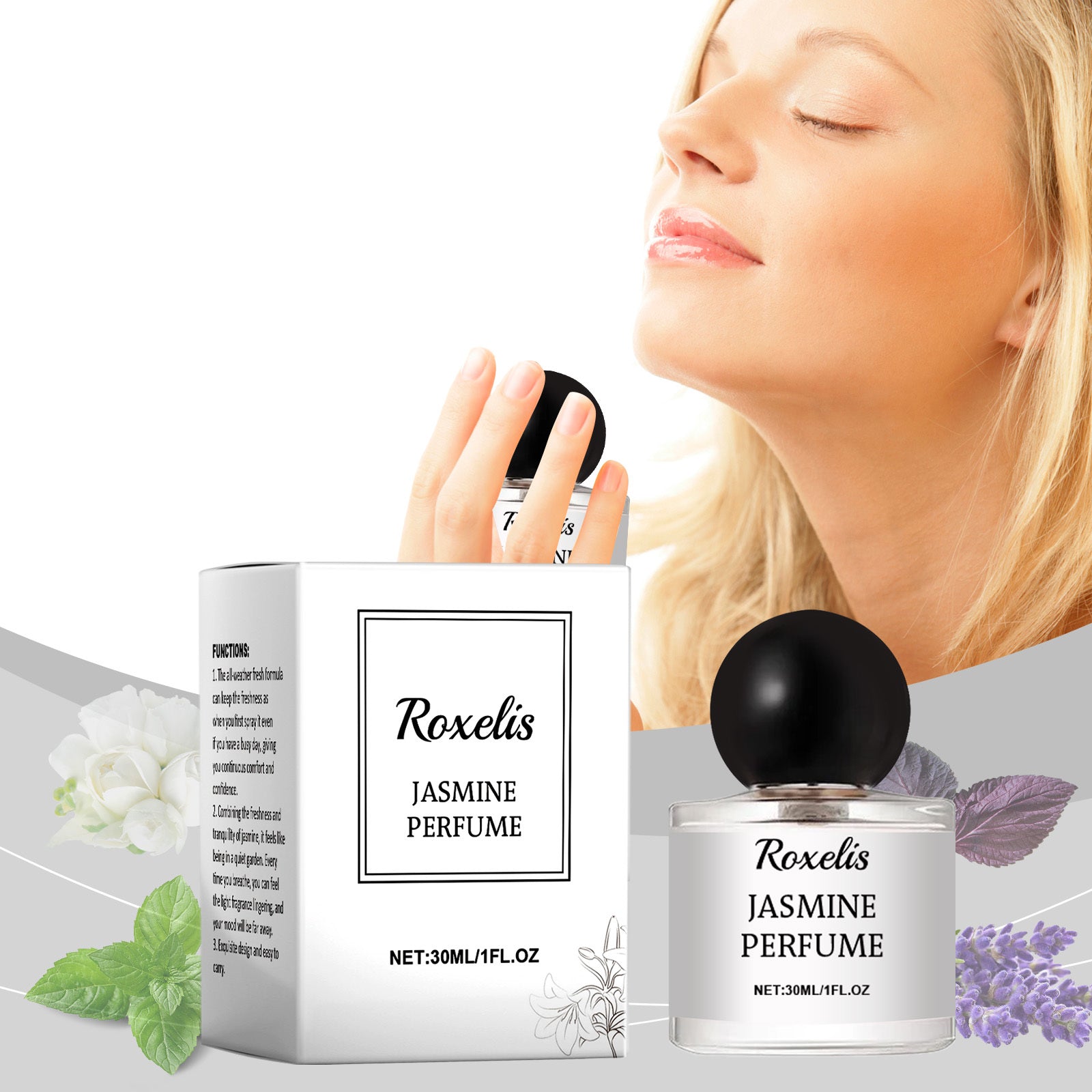30ml jasmine perfume by Roxelis close-up