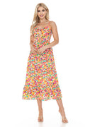 Women’s Floral Print Maxi Dress, Elegant Boho Floral-Midaxi A‑Line