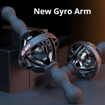 Black stainless steel Gyro Fitness Trainer with pull-rope start