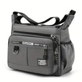 Gray shoulder bag Large-Capacity Waterproof Men’s Backpack – Business Casual Multi-Pocket Messenger & Shoulder Bag