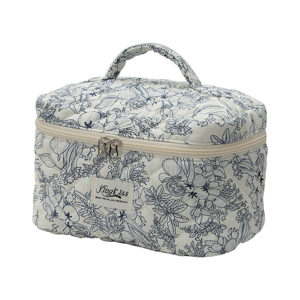 stylish quilted cotton toiletry bags