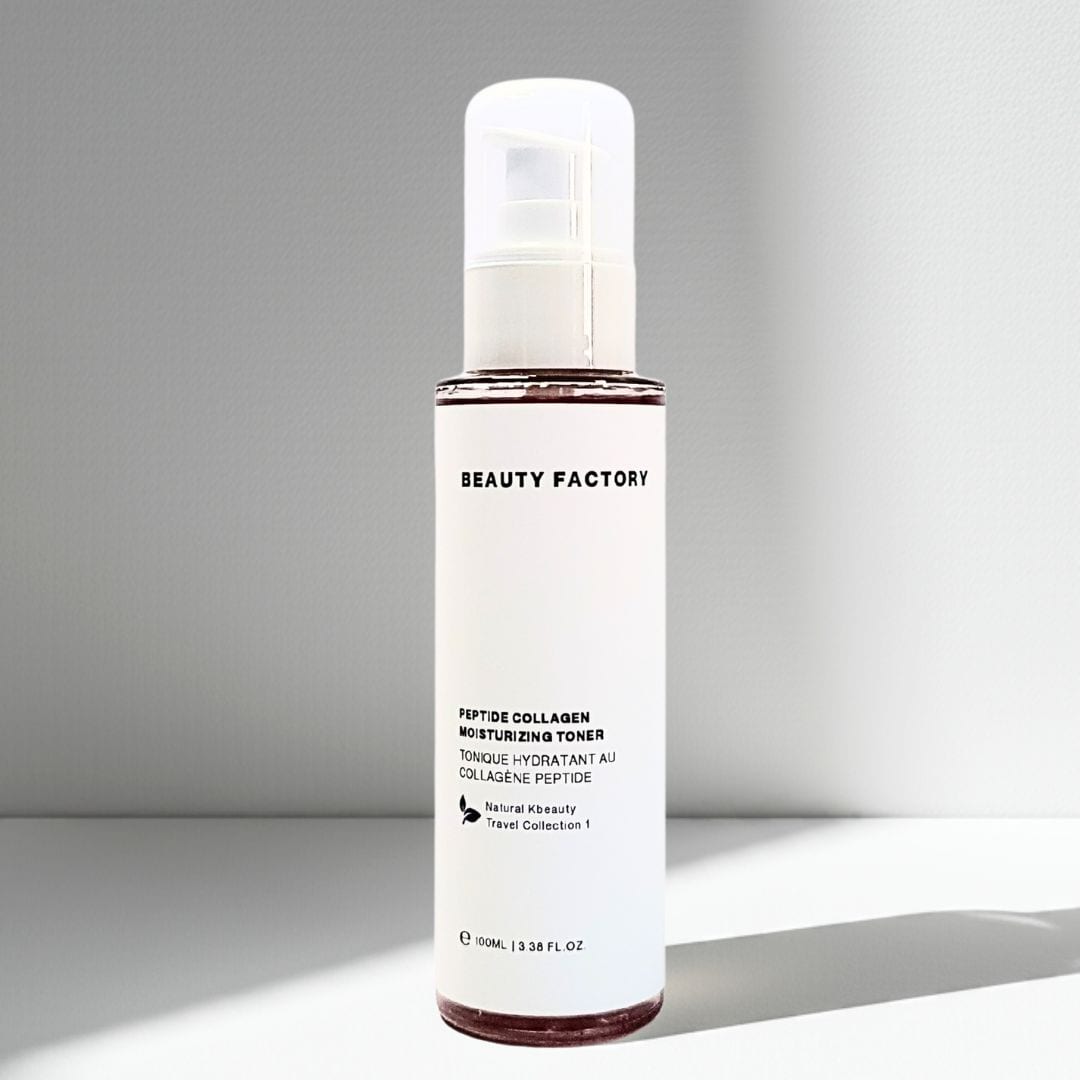 Beauty Factory Peptide Collagen Moisturizing Toner 100 ml / 3.38 FL OZ, Vegan Hydrating Toner for Elasticity