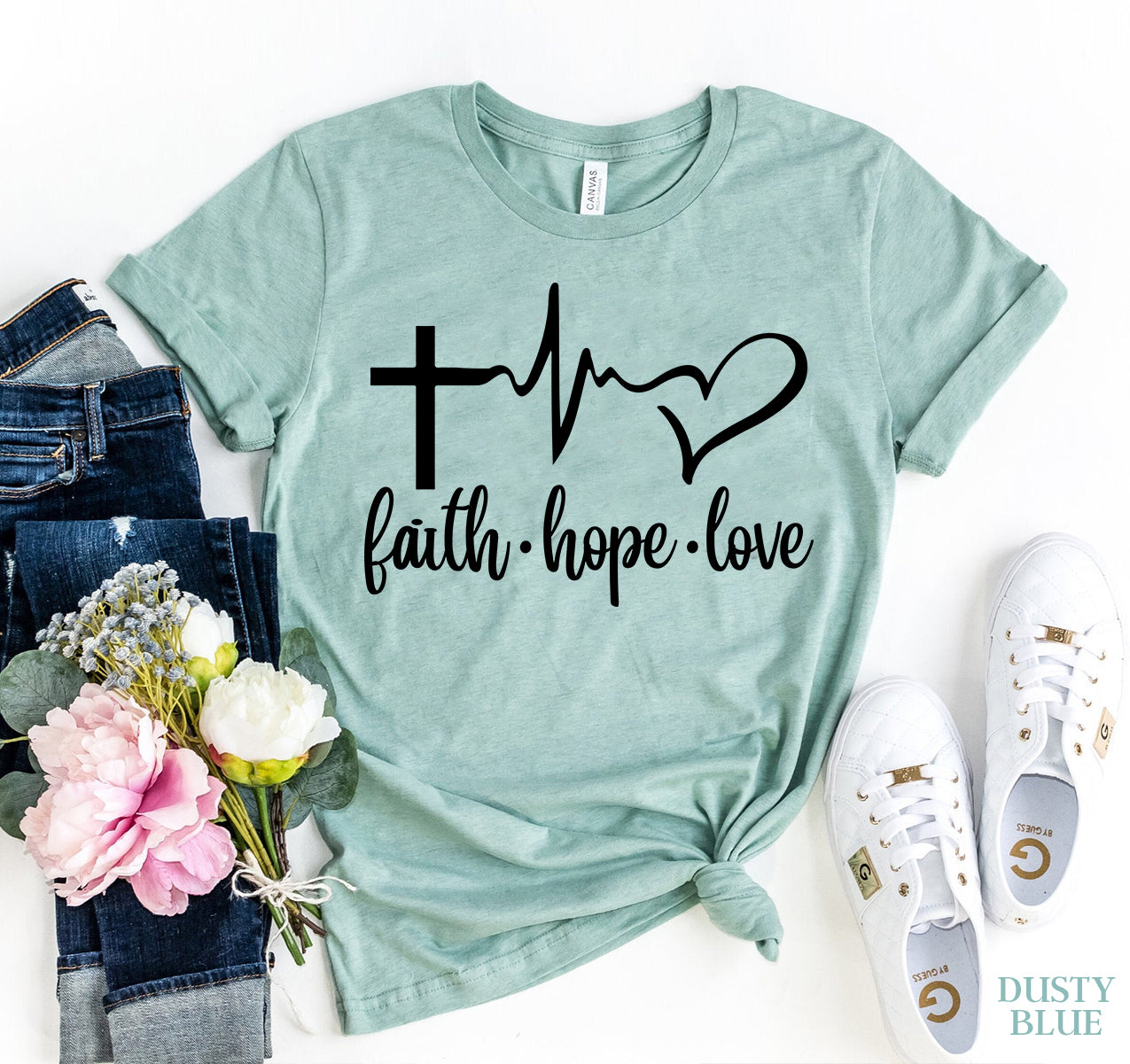 Bella Canvas Faith Love Hope premium cotton tee