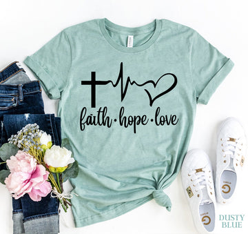 Bella Canvas Faith Love Hope premium cotton tee
