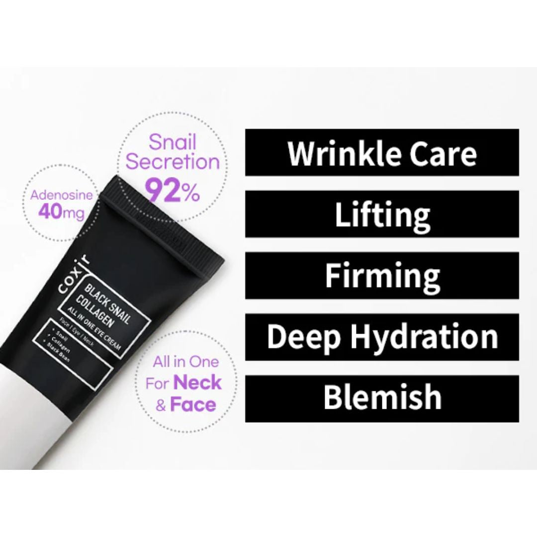 snail mucin collagen eye cream for dark circles

